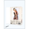 Ensemble maille ajourée top bandeau et collant ouvert entre jambes S-L