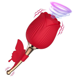 Double stimulateur clitoris USB Rose Flirting