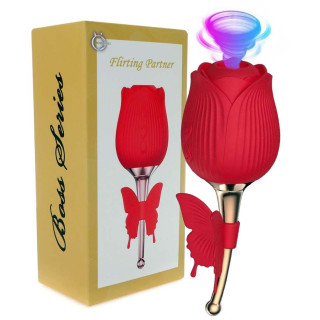 Double stimulateur clitoris USB Rose Flirting