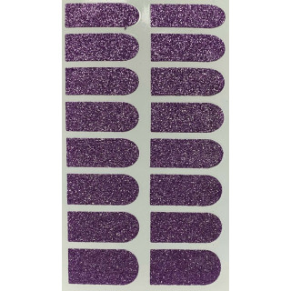 Stickers ongles pailletés mauve