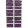Stickers ongles pailletés mauve