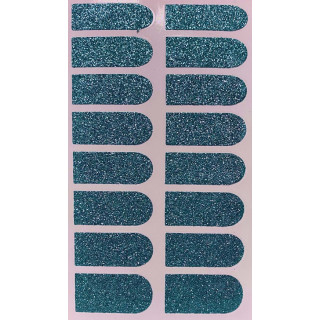 Stickers ongles pailletés bleu