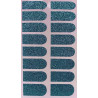 Stickers ongles pailletés bleu