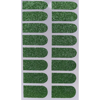 Stickers ongles pailletés vert
