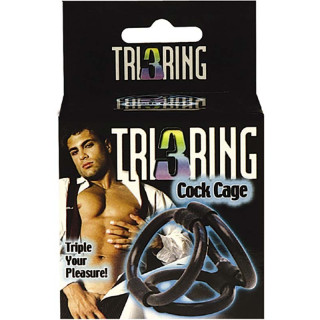 Cockring TRI3RING 3 anneaux noirs emballage