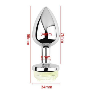 Plug bijou lumineux à LED M 7xØ3,4cm