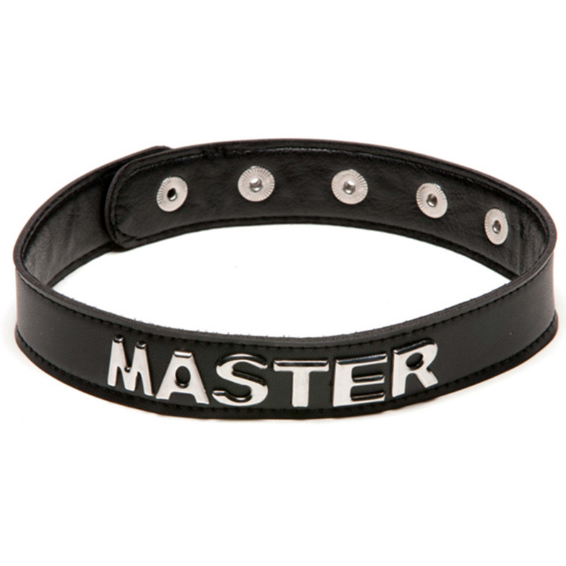 Collier simili cuir MASTER noir