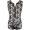 Body homme dentelle LACE FLOWER noir M