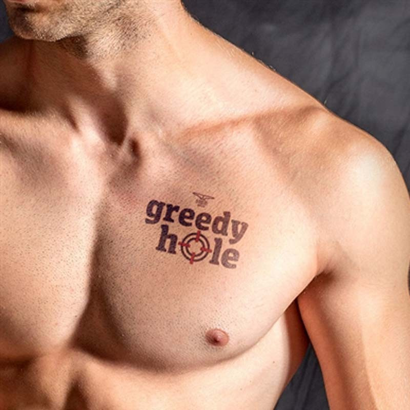 Tatouage éphémère Greedy Hole 10x10cm