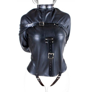 Camisole Strict Jacket noire attaches sur l'avant