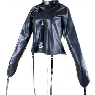 Camisole Strict Jacket noire équivalent coquin des camisoles de force