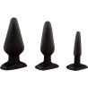 Lot 3 plugs silicone noir Malesation