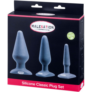 Lot 3 plugs silicone noir Malesation