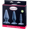 Lot 3 plugs silicone noir Malesation