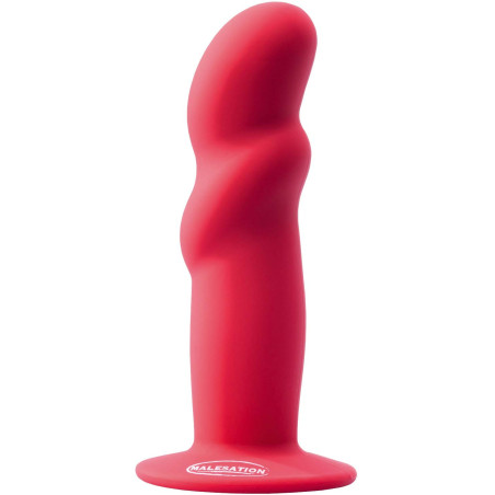 Par derrière Dildo ventouse ROBBIE SMALL rouge Malesation