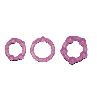 Lot 3 cockring Get Hard mauve