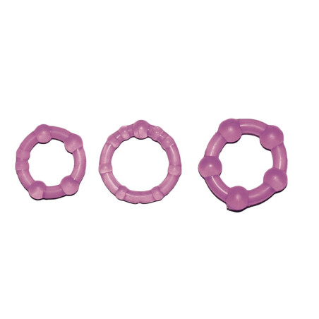 Lot 3 cockring Get Hard mauve
