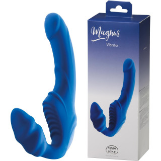 Gode ceinture strapless vibrant Magnus bleu