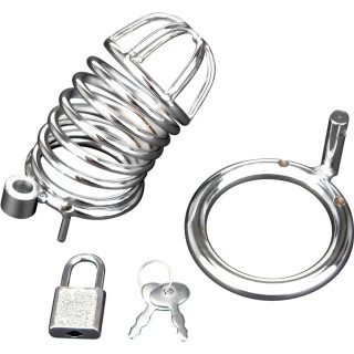 Cage chasteté homme Deluxe métal