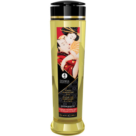 Huile massage SHUNGA 240ml fraise champagne