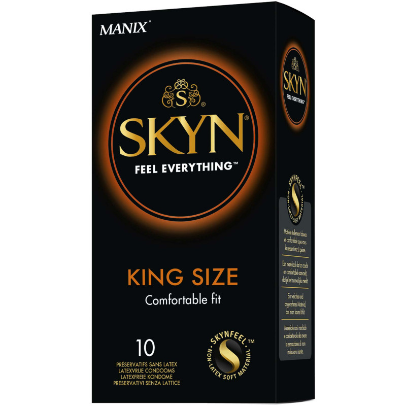 10 préservatifs sans latex Skyn King Size MANIX