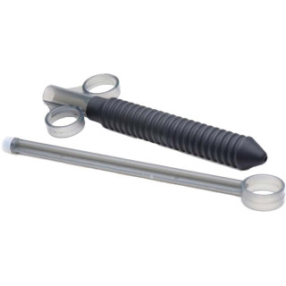 Seringue en silicone noir Ribbed Lube Launcher