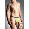 String homme jaune ceinture rayée M-L