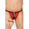 String ficelle rouge lacé noir devant S-L