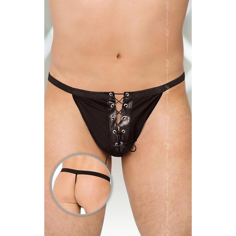 String ficelle noir lacé devant S-L