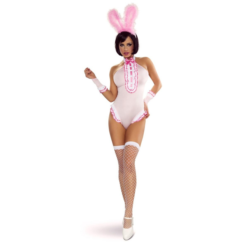 Body Bunny costume lapin coquin 4 pièces S-M