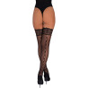 Bas résille noire jarretière dentelle autofixant Diaminil L-XL
