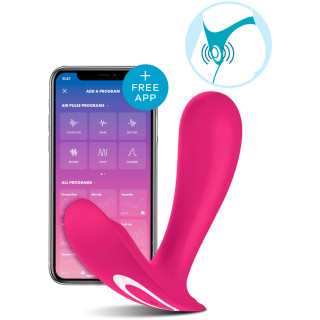 Stimulateur connecté Top Secret 2 en 1 rechargeable rose
