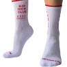 Chaussettes blanches Big Dick Club liseré rouge 43-46
