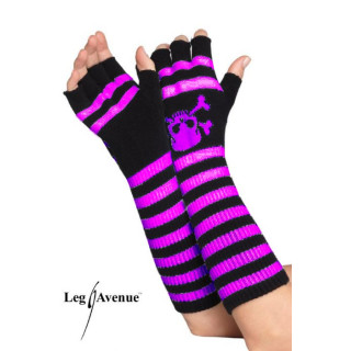 Mitaines tête de mort noir et violet