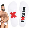 Chaussettes blanches "Suck Me" 39-45 vue de dessous
