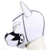 Cagoule de chien PUPPY FOX Néoprène noir-blanc de face