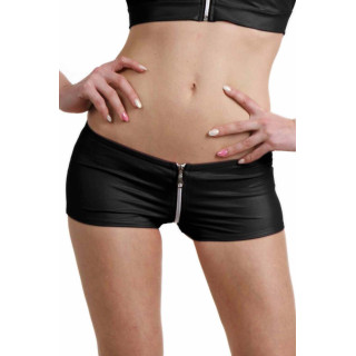 Mini short wetlook noir L-XL