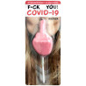 Sucette à la fraise F*ck you covid-19 50g