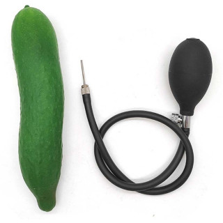 Gode gonflable concombre 18xØ3,5cm gonflé