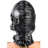 Cagoule BDSM avec baillon Full Hood noire de derrière