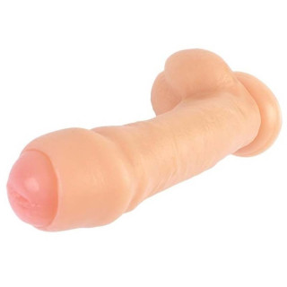 Gode réaliste Beats Foreskin 15xØ4,5cm couché pour voir le gland avec prépuce