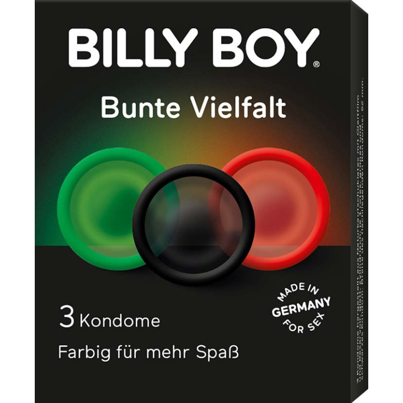 3 x Préservatifs BILLY BOY colorés