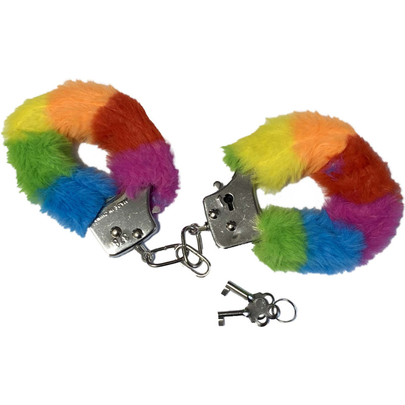 Menottes fourrure Rainbow