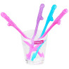 Lot de 9 pailles multicolores pénis