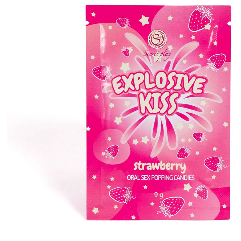 Explosive Kiss sucre crépitant fraise 9g
