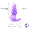 Starter plug anal jelly violet M profil et dimensions