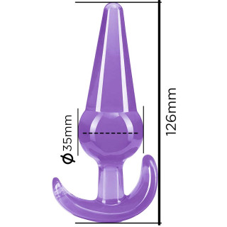 BigOne plug anal jelly violet XL dimensions