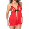 Nuisette Peek-a-Boo rouge L-XL