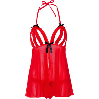 Nuisette Peek-a-Boo rouge L-XL sans mannequin