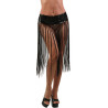 Robe ou jupe sequin frange noire S-L en jupe de face